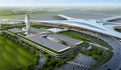 青岛胶东国际机场GTC连廊、大厅、中庭金属屋面工程